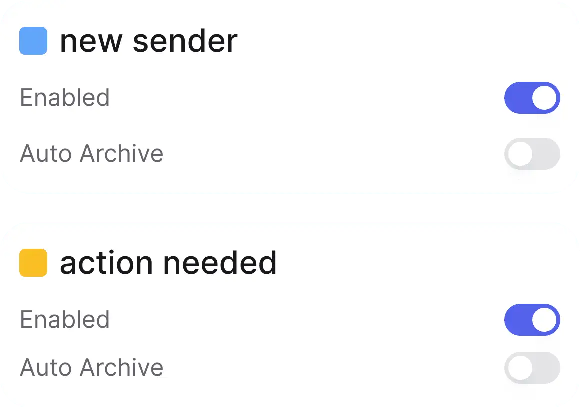 An inbox sorted by Okthx